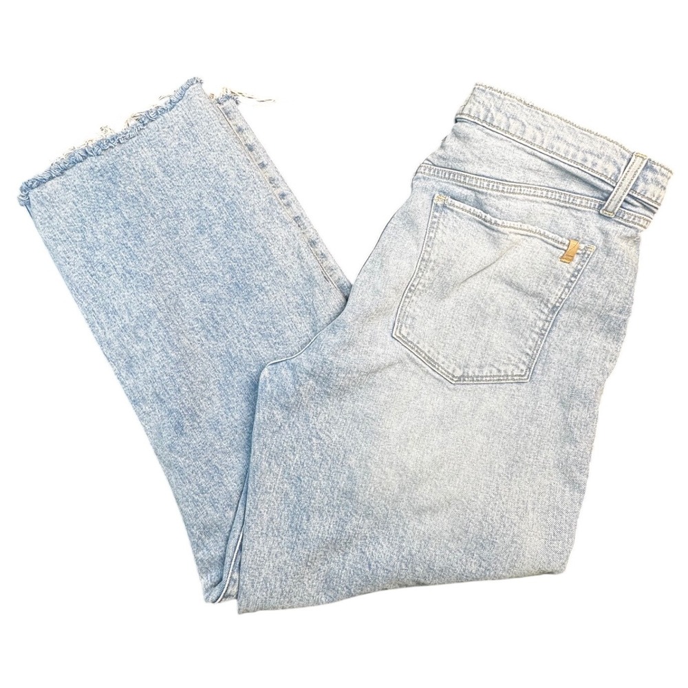 Joe's Jeans 90s Niki Relaxed Mid Rise Womens 34 Light Wash Distressed Raw Hem